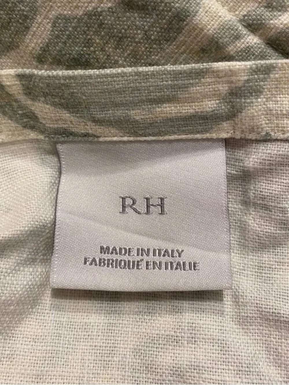 Restoration Hardware blue green Italian Fiore flora 100% cotton standard sham